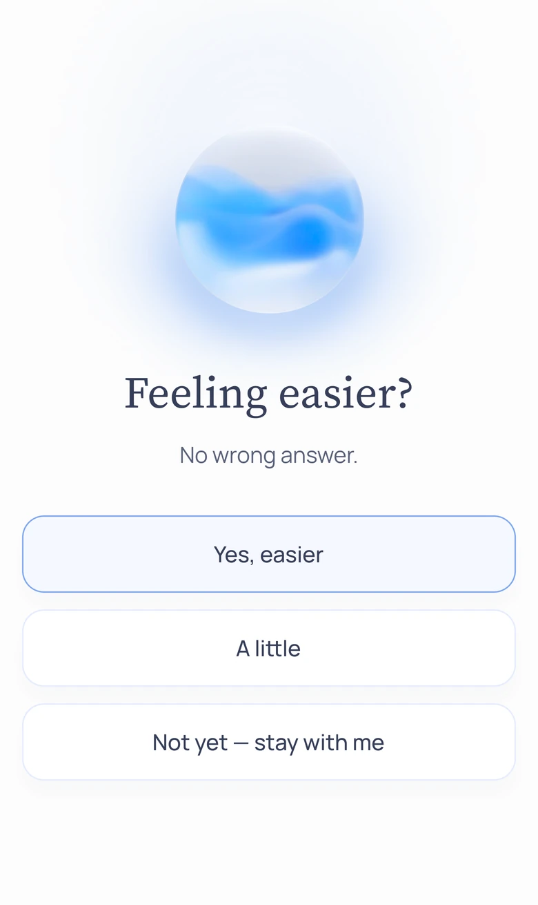 Feeling easier feedback screen